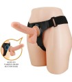 PRETTY LOVE - HARNESS BRIEFS ARNÉS UNIVERSAL CON DILDO TOM 20 CM NATURAL