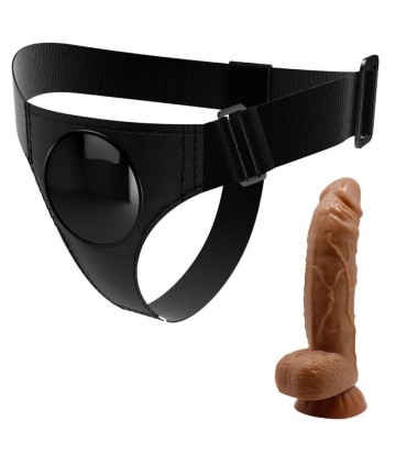 PRETTY LOVE HARNESS BRIEFS ARNES UNIVERSAL CON DILDO MICHEAL 20 CM NEGRO