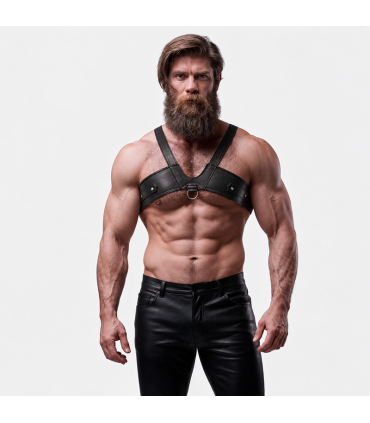 FETISH SUBMISSIVE ATTITUDE MENS BRIGADE ECO LEATHER CHEST HARNESS