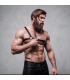 FETISH SUBMISSIVE ATTITUDE MENS CROSSED SHOULDER ECO LEATHER HARNESS