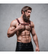 FETISH SUBMISSIVE ATTITUDE MENS ECO LEATHER CHEST BULLDOG HARNESS BLACK RED