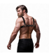 FETISH SUBMISSIVE ATTITUDE MENS ADJUSTABLE ECO LEATHER CROSS CHEST BULLDOG HARNESS