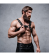 FETISH SUBMISSIVE ATTITUDE MENS ADJUSTABLE ECO LEATHER CHEST BULLDOG HARNESS
