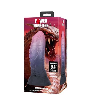 POWER MONSTERS DREADFUL FIEND BICOLOR FANTASY SILICONE DILDO 24 CM O 6 CM