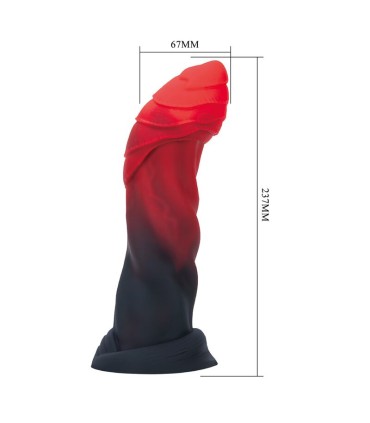 POWER MONSTERS INFERNAL GOLIATH BICOLOR FANTASY SILICONE DILDO 25 CM O 6 CM