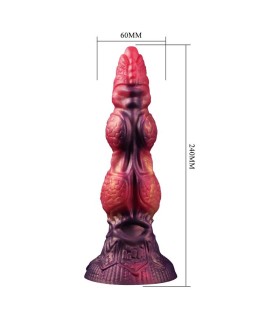 POWER MONSTERS SAVAGE BEASTLORD TRICOLOR FANTASY SILICONE DILDO 24 CM O 5 CM