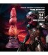 POWER MONSTERS SAVAGE BEASTLORD TRICOLOR FANTASY SILICONE DILDO 24 CM O 5 CM