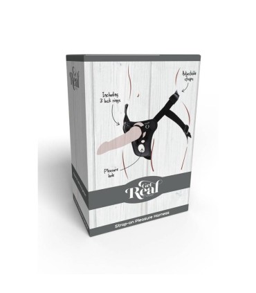 GET REAL STRAP ON PLEASURE HARNES NEGRO