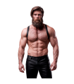 FETISH SUBMISSIVE ATTITUDE - ARNÉS ECOPIEL ESPALDA HOMBRE