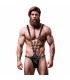 FETISH SUBMISSIVE ATTITUDE MENS V SHAPED ECO LEATHER HARNESS