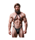 FETISH SUBMISSIVE ATTITUDE MENS ECO LEATHER JOCK STRAP HARNESS