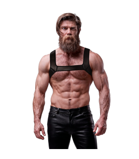 FETISH SUBMISSIVE ATTITUDE NEOPRENE CHEST HARNESS FOR MEN SIZE M
