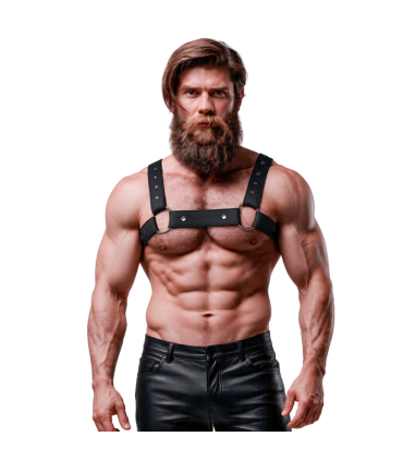 FETISH SUBMISSIVE ATTITUDE ADJUSTABLE NEOPRENE CHEST SPORTS HARNESS FOR MEN