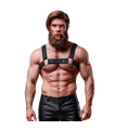 FETISH SUBMISSIVE ATTITUDE - ARNÉS DEPORTIVO AJUSTABLE NEOPRENO PECHO HOMBRE