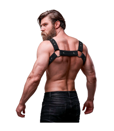 FETISH SUBMISSIVE ATTITUDE ADJUSTABLE NEOPRENE CHEST SPORTS HARNESS FOR MEN