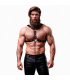 FETISH SUBMISSIVE ATTITUDE ECO LEATHER CHEST HARNESS WITH DOUBLE SUPPORT AND STUDS FOR MEN