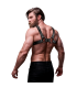 FETISH SUBMISSIVE ATTITUDE MENS ADJUSTABLE ECO LEATHER CHEST BULLDOG HARNESS