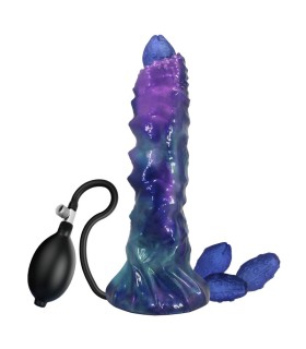 POWER MONSTERS DUSKWALKER SENTINEL TRICOLOR INFLATABLE FANTASY SILICONE DILDO 23 CM O 5 CM