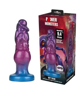 POWER MONSTERS RIFT TITAN BICOLOR INFLATABLE FANTASY SILICONE DILDO 24 CM O 5 CM