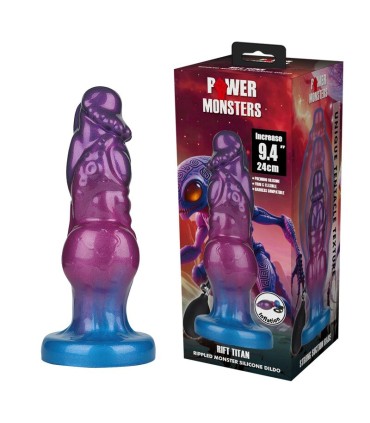 POWER MONSTERS RIFT TITAN BICOLOR INFLATABLE FANTASY SILICONE DILDO 24 CM O 5 CM