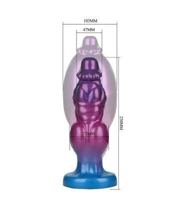POWER MONSTERS RIFT TITAN BICOLOR INFLATABLE FANTASY SILICONE DILDO 24 CM O 5 CM