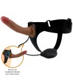 PRETTY LOVE - KYTON HARNESS BRIEFS UNIVERSAL CON DILDO SQUIRTING 19 CM MULATO