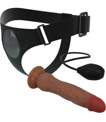 PRETTY LOVE KYTON HARNESS BRIEFS UNIVERSAL CON DILDO SQUIRTING 19 CM MULATO