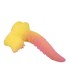 POWER MONSTERS RIPPLIED MONSTER FANTASY DILDO WITH SUCTION CUP 225 CM O 55 CM PINK YELLOW