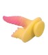 POWER MONSTERS RIPPLIED MONSTER FANTASY DILDO WITH SUCTION CUP 225 CM O 55 CM PINK YELLOW