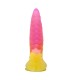 POWER MONSTERS RIPPLIED MONSTER FANTASY DILDO WITH SUCTION CUP 225 CM O 55 CM PINK YELLOW
