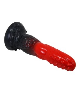 POWER MONSTERS FIRE DRAGON FANTASY DILDO WITH SUCTION CUP 245 CM O 58 CM RED BLACK