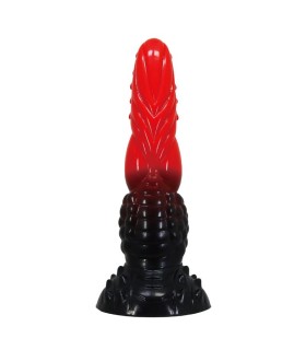 POWER MONSTERS FIRE DRAGON FANTASY DILDO WITH SUCTION CUP 245 CM O 58 CM RED BLACK
