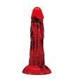 POWER MONSTERS - MINOTAUR FANTASY DILDO WITH SUCTION CUP 21 CM Ø 5 CM RED & BLACK