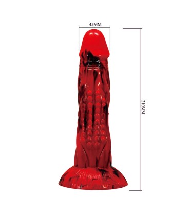 POWER MONSTERS MINOTAUR FANTASY DILDO WITH SUCTION CUP 21 CM O 5 CM RED BLACK