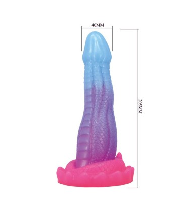 POWER MONSTERS VOID PYTHON FANTASY DILDO WITH SUCTION CUP 205 CM O 52 CM BLUE PURPLE PINK