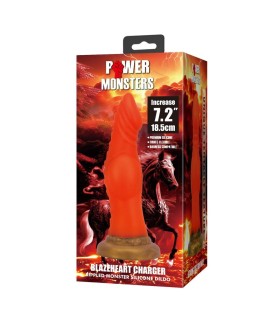 POWER MONSTERS BLAZEHEART CHARGER FANTASY SILICONE DILDO 185 CM O 45 CM