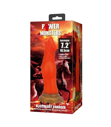 POWER MONSTERS BLAZEHEART CHARGER FANTASY SILICONE DILDO 185 CM O 45 CM