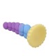 POWER MONSTERS UNICORN TRICOLOR FANTASY SILICONE DILDO 22 CM O 5 CM