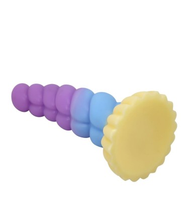 POWER MONSTERS UNICORN TRICOLOR FANTASY SILICONE DILDO 22 CM O 5 CM
