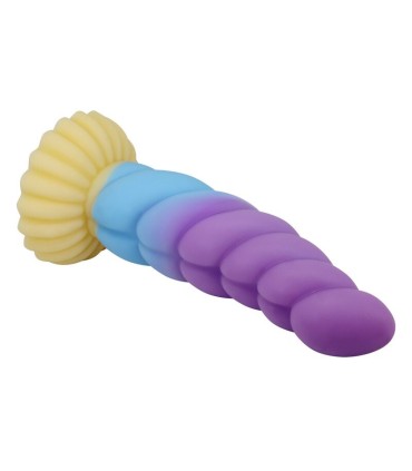 POWER MONSTERS UNICORN TRICOLOR FANTASY SILICONE DILDO 22 CM O 5 CM