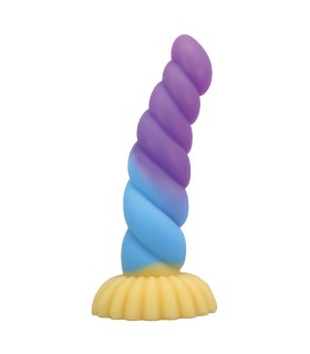 POWER MONSTERS UNICORN TRICOLOR FANTASY SILICONE DILDO 22 CM O 5 CM