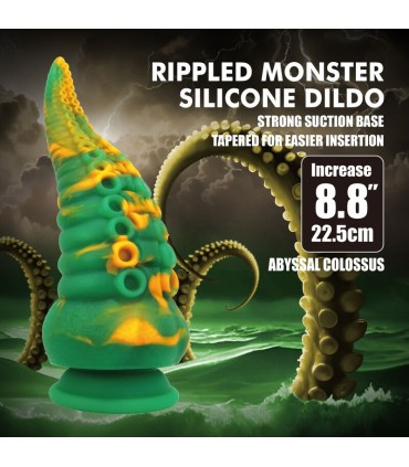 POWER MONSTERS ABYSSAL COLOSSUS BICOLOR FANTASY SILICONE DILDO 225 CM O 6 CM