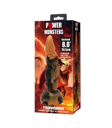 POWER MONSTERS TYRANNOSAURUS BICOLOR FANTASY SILICONE DILDO 205 CM O 5 CM