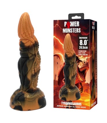 POWER MONSTERS TYRANNOSAURUS BICOLOR FANTASY SILICONE DILDO 205 CM O 5 CM