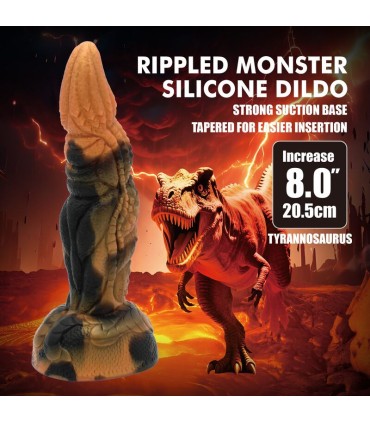 POWER MONSTERS TYRANNOSAURUS BICOLOR FANTASY SILICONE DILDO 205 CM O 5 CM
