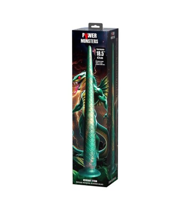POWER MONSTERS WILDWYRM TAIL BICOLOR FANTASY SILICONE DILDO 47 CM O 4 CM
