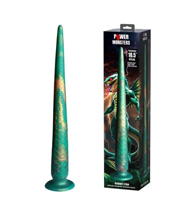 POWER MONSTERS WILDWYRM TAIL BICOLOR FANTASY SILICONE DILDO 47 CM O 4 CM