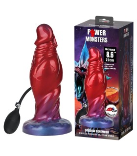 POWER MONSTERS SHADOW BEHEMOTH BICOLOR INFLATABLE FANTASY SILICONE DILDO 22 CM O 5 CM