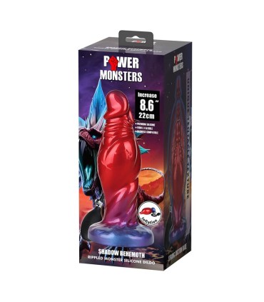 POWER MONSTERS SHADOW BEHEMOTH BICOLOR INFLATABLE FANTASY SILICONE DILDO 22 CM O 5 CM