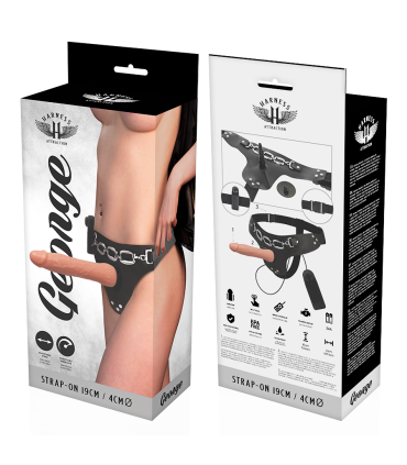 HARNESS ATTRACTION ARNES GEORGE REALISTICO VIBRADOR 19 CM O 4 CM